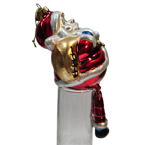 VTG Thomas Pacconi Handblown Glass Santa Claus Ornament With Dangle Legs READ - Picture 5 of 8